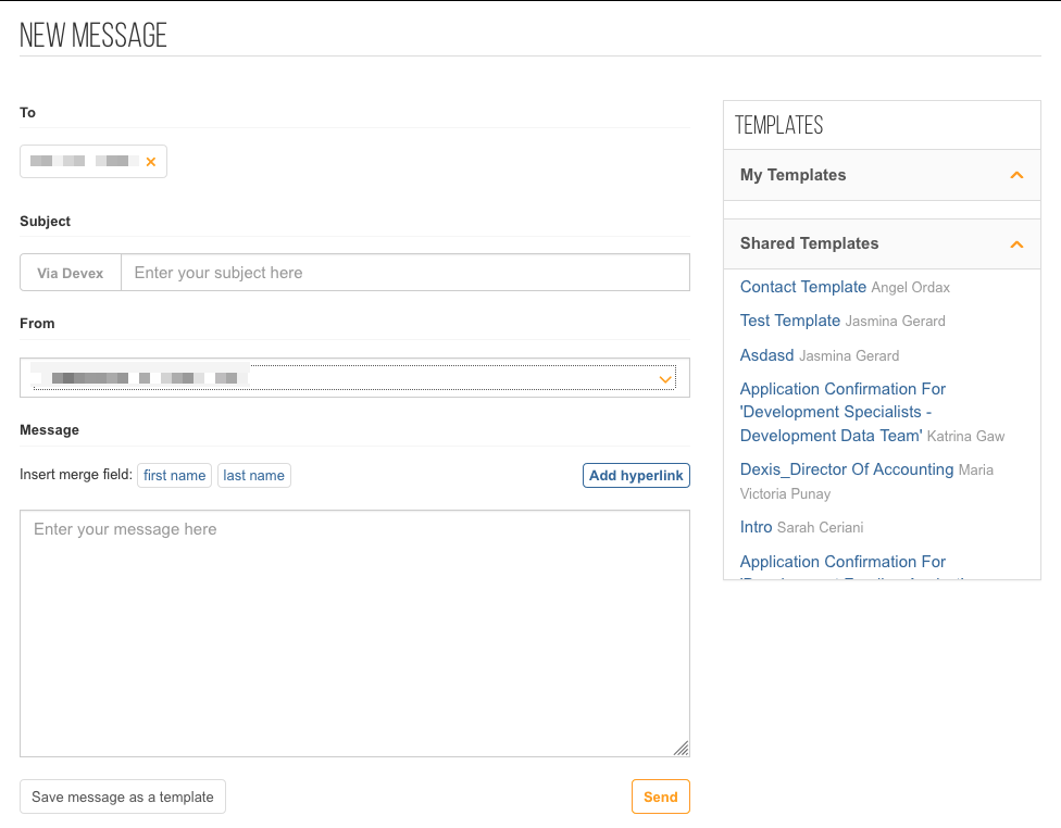 devex cv writing